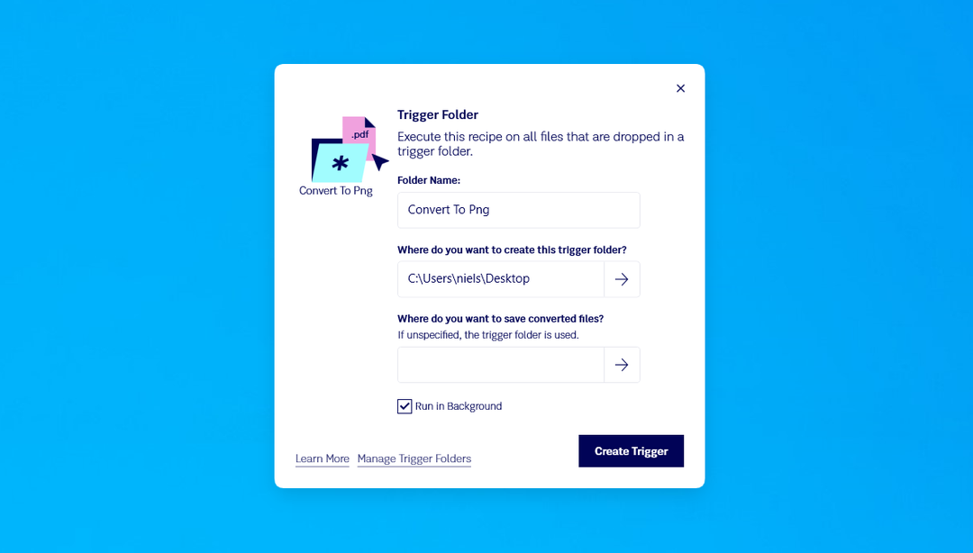 Filestar-Update: Trigger Folders