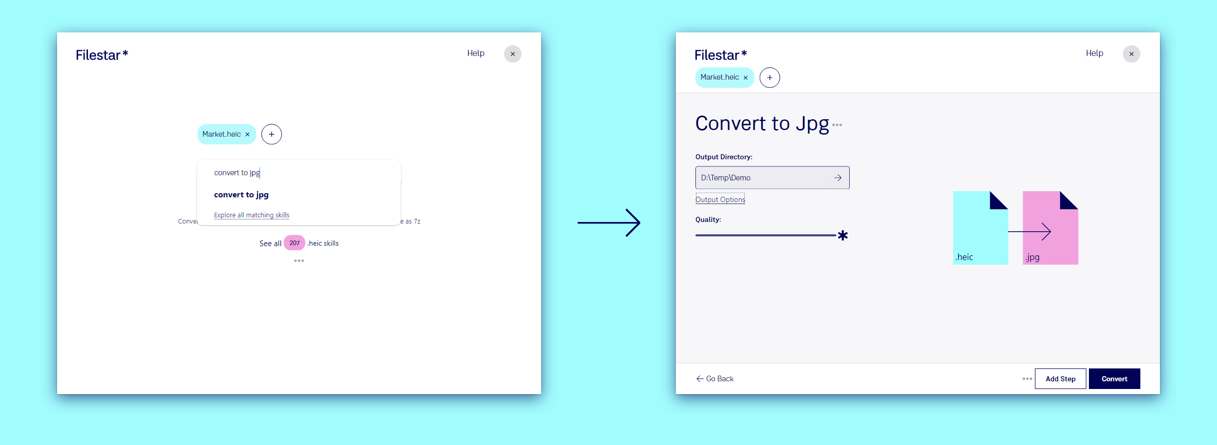 Convert a HEIC photo to JPG